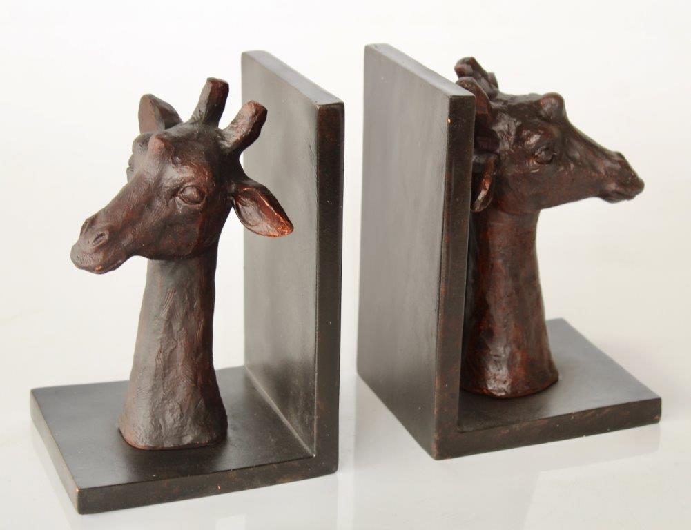 Pair Of Giraffe Head Book Ends